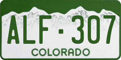 CO license plate ALF307