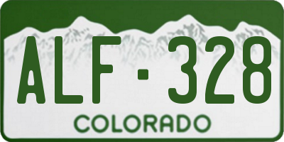 CO license plate ALF328