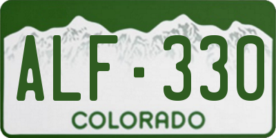 CO license plate ALF330