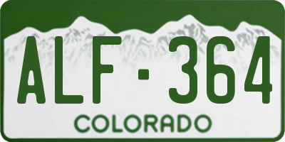 CO license plate ALF364