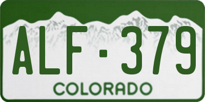 CO license plate ALF379