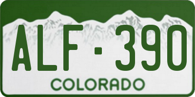 CO license plate ALF390