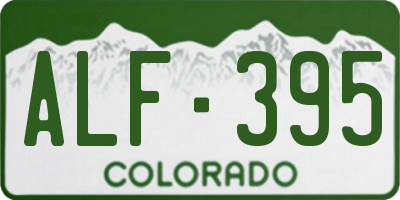 CO license plate ALF395