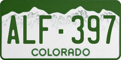 CO license plate ALF397