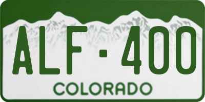 CO license plate ALF400