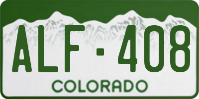 CO license plate ALF408