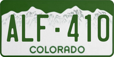 CO license plate ALF410