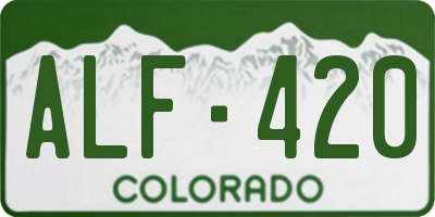 CO license plate ALF420
