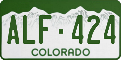 CO license plate ALF424