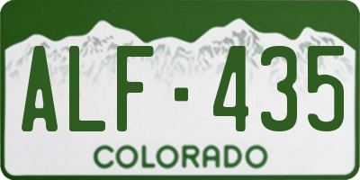 CO license plate ALF435