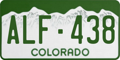 CO license plate ALF438