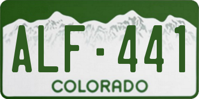 CO license plate ALF441