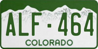 CO license plate ALF464