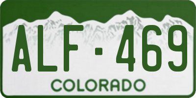 CO license plate ALF469