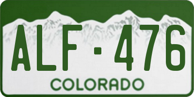 CO license plate ALF476