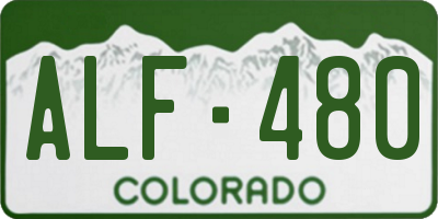 CO license plate ALF480