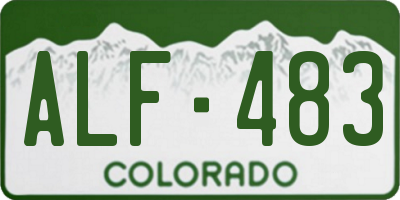 CO license plate ALF483