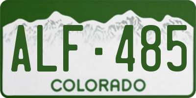 CO license plate ALF485
