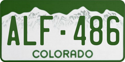 CO license plate ALF486
