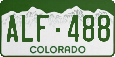 CO license plate ALF488