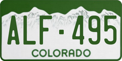 CO license plate ALF495