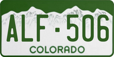 CO license plate ALF506