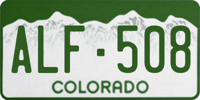 CO license plate ALF508