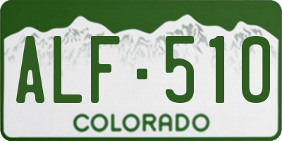 CO license plate ALF510