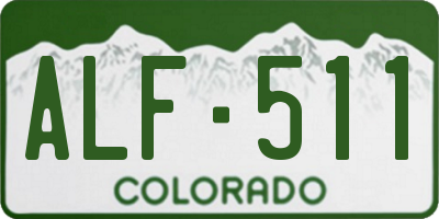 CO license plate ALF511