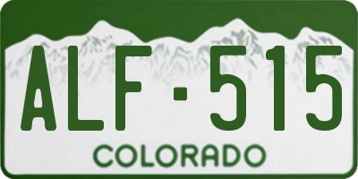 CO license plate ALF515