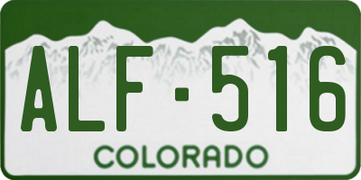 CO license plate ALF516