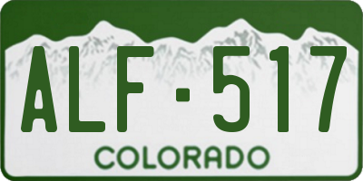 CO license plate ALF517