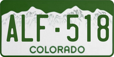CO license plate ALF518
