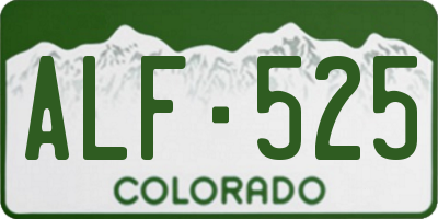 CO license plate ALF525