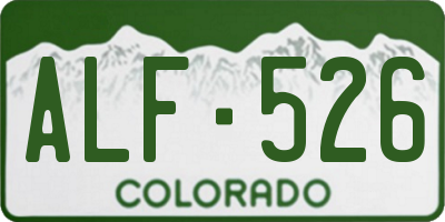 CO license plate ALF526