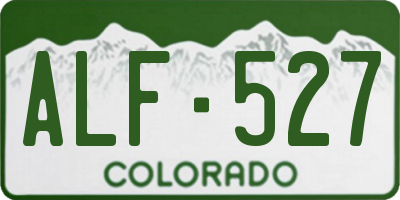 CO license plate ALF527