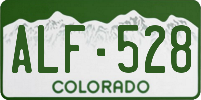 CO license plate ALF528