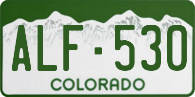 CO license plate ALF530