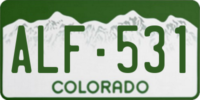 CO license plate ALF531