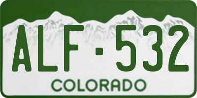 CO license plate ALF532
