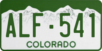 CO license plate ALF541