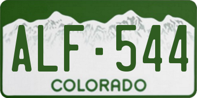 CO license plate ALF544