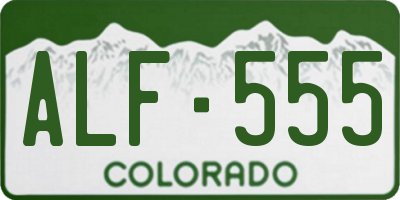 CO license plate ALF555