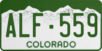 CO license plate ALF559
