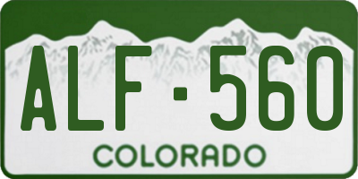 CO license plate ALF560