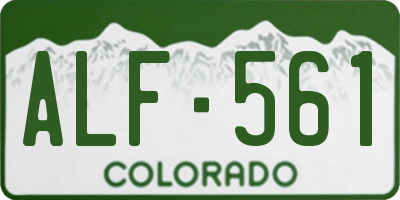 CO license plate ALF561