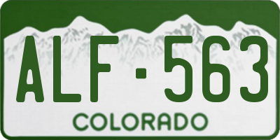 CO license plate ALF563