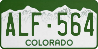 CO license plate ALF564