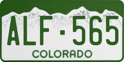 CO license plate ALF565
