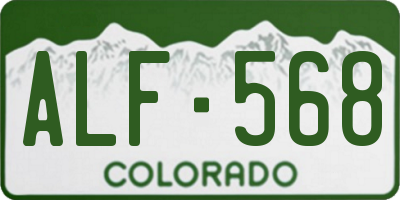 CO license plate ALF568